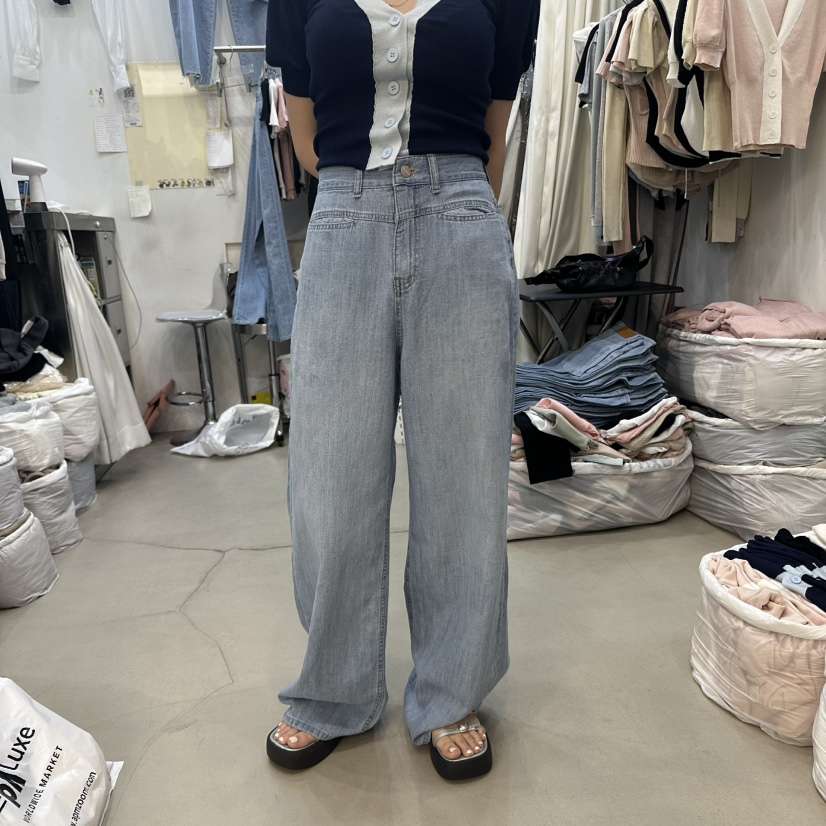 BILLION-L東大門代購女裝新款推薦25春夏時尚人氣牛仔褲亞麻BILLION-L牛仔褲