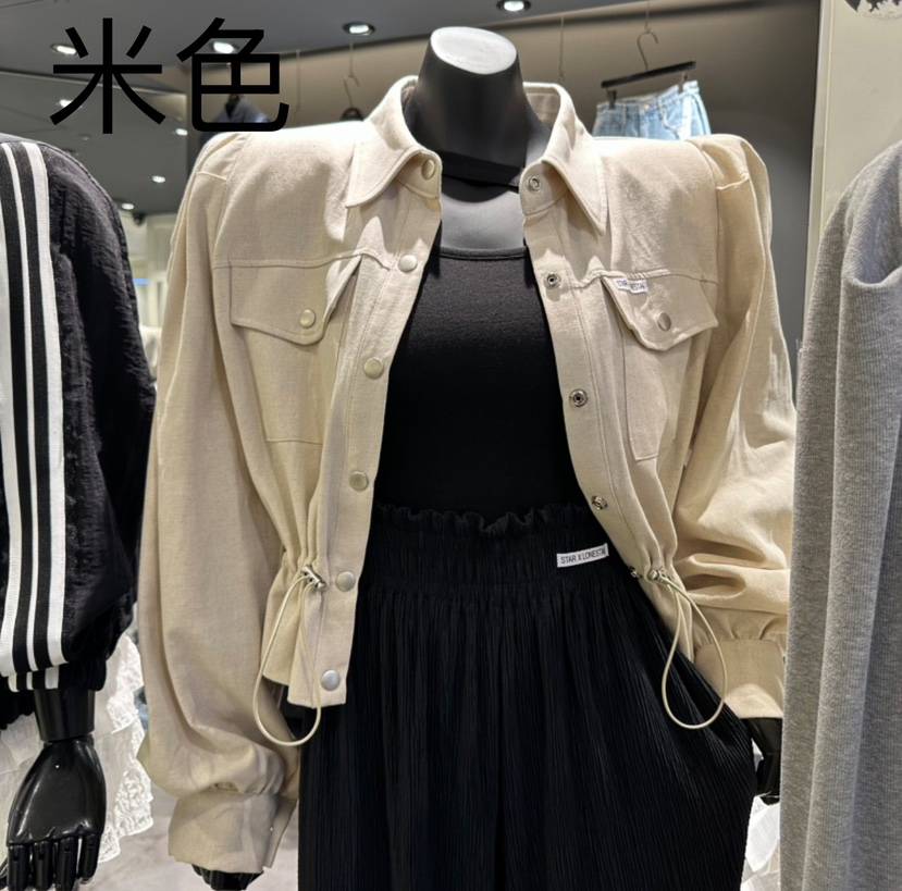 STAR-L東大門代購女裝新品休閑真品人氣職業時尚25春夏夾克亞麻STAR-L夾克