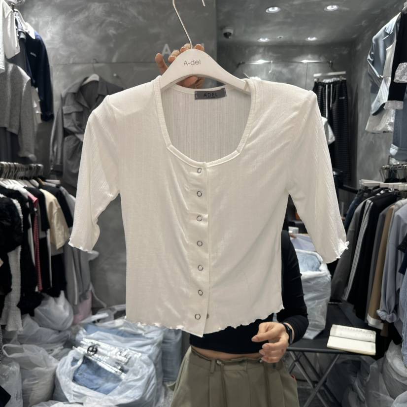 A-DEL韓國直郵女裝新品真品職業25春夏人氣時尚熱賣休閑T恤A-DELT恤