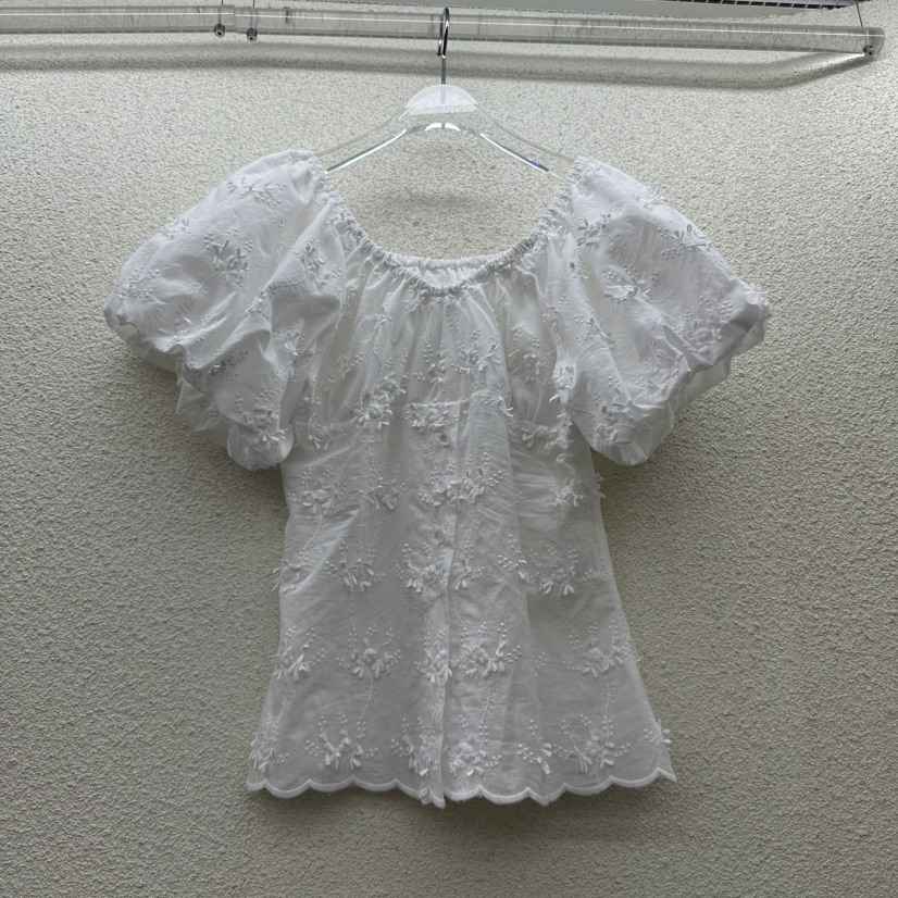 MAGOT東大門實拍女裝新款時尚人氣25春夏推薦襯衫蕾絲衫刺繡IIIΛGOT/MAGOT襯衫/蕾絲衫