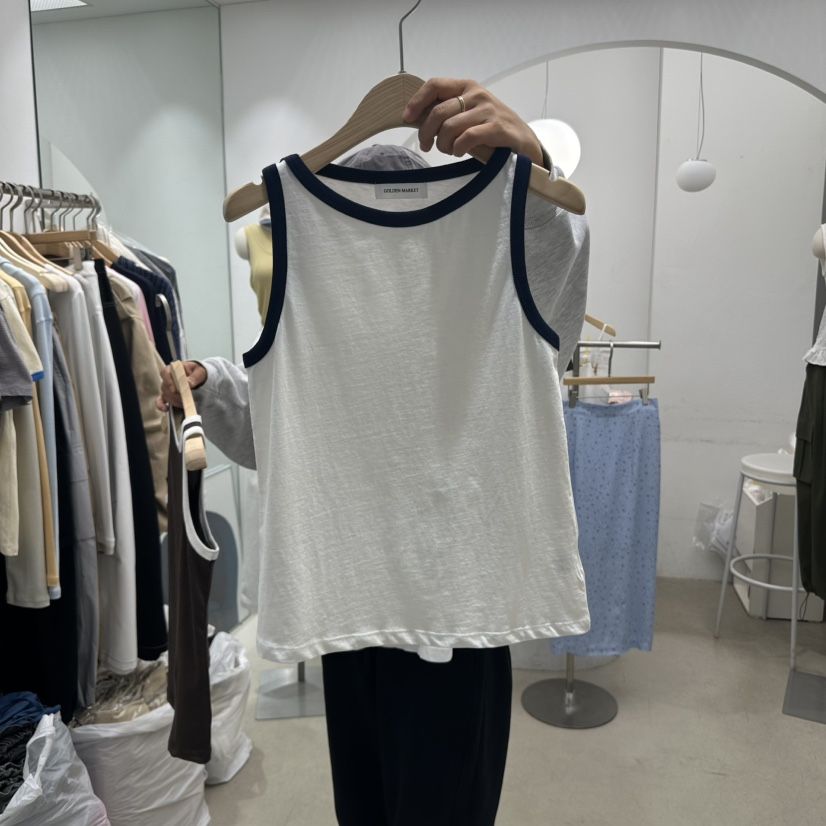 GOLDEN MARKET東大門實拍女裝新款真品25春夏休閑吊帶背心GOLDEN MARKET吊帶/背心