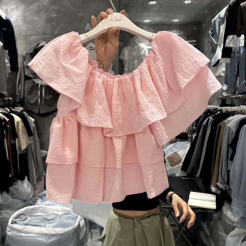 A-DEL東大門直郵女士新品休閑25春夏時尚推薦真品襯衫蕾絲衫A-DEL襯衫/蕾絲衫