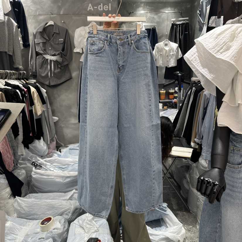 A-DEL韓國代購女裝新款真品推薦職業休閑熱賣25春夏牛仔褲A-DEL牛仔褲