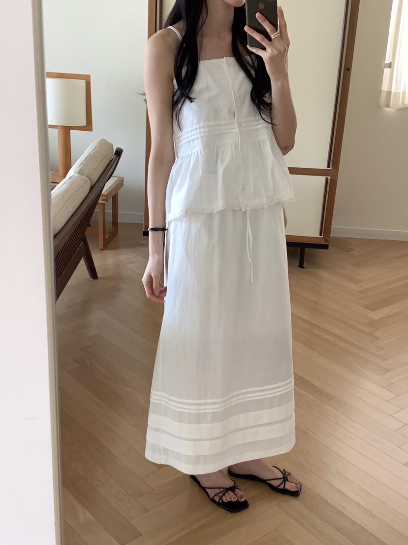 FRILL-T東大門直郵女裝新品休閑職業25春夏熱賣套裝含脖帶FRILL-T套裝