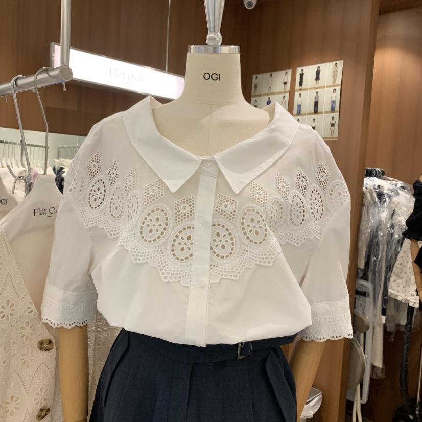 OGI韓國直郵㊣東大門實拍女裝新品時尚25春夏推薦襯衫蕾絲衫FLat OGI襯衫/蕾絲衫