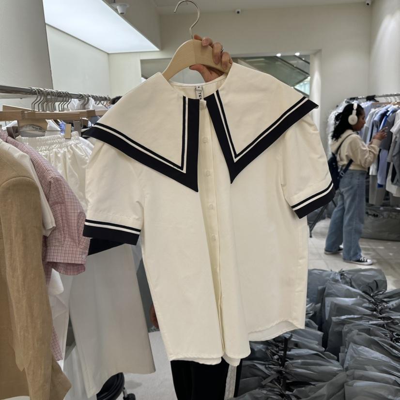 TOMGIRL韓國直郵㊣女裝新品人氣休閑推薦時尚25春夏襯衫蕾絲衫TOMGIRL襯衫/蕾絲衫