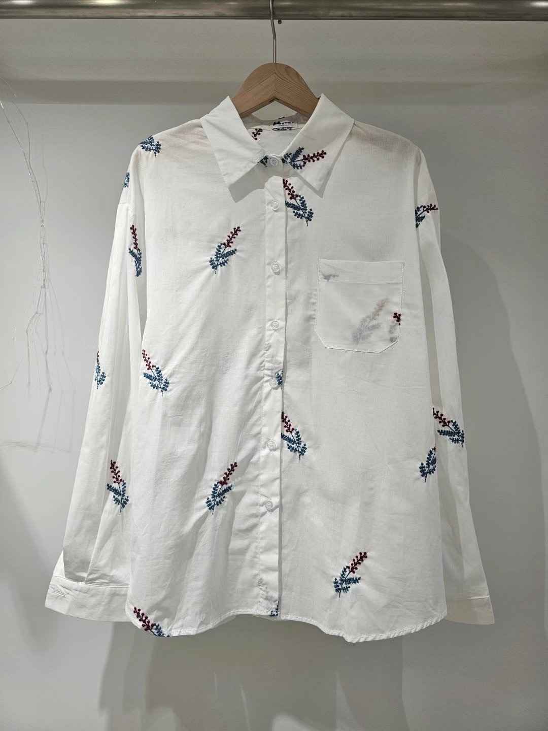 MYME韓國直郵㊣女裝新品時尚熱賣推薦人氣25春夏襯衫蕾絲衫刺繡MYME襯衫/蕾絲衫