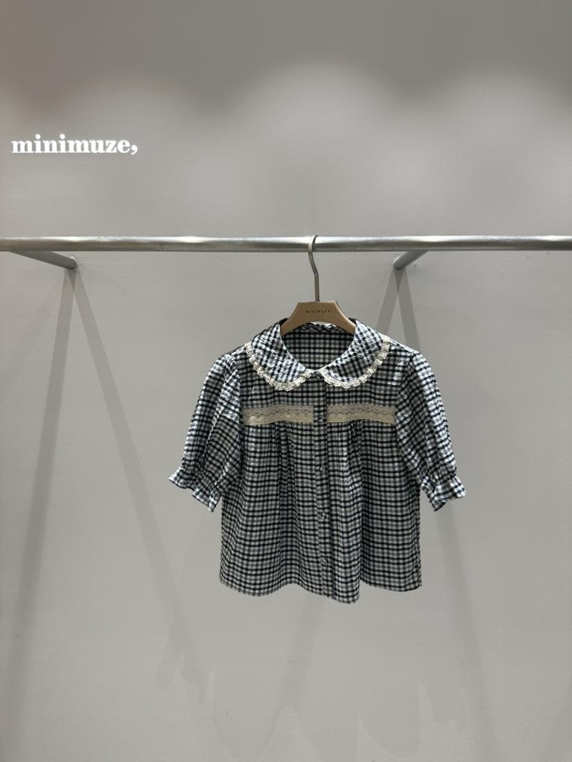 MINIMUZE韓國直郵㊣女裝新款推薦人氣25春夏休閑襯衫蕾絲衫MINIMUZE襯衫/蕾絲衫