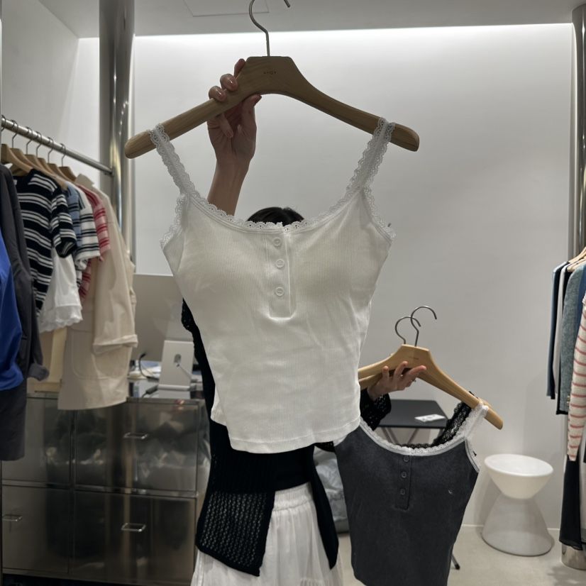 AHOY韓國㊣直郵東大門代購女裝新款熱賣25春夏休閑吊帶背心AHOY吊帶/背心
