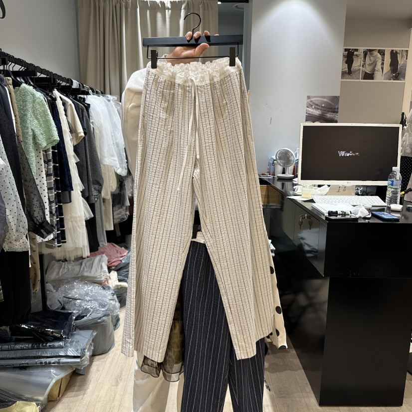 SOFTNESS直郵韓國代購㊣女裝新款人氣休閑推薦時尚休閑褲條紋Softness/Cosmic休閑褲