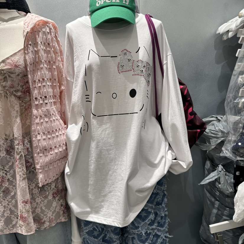 RIBBON韓國直郵㊣女裝新品熱賣時尚人氣25春夏休閑推薦長袖T恤RIBBON長袖T恤
