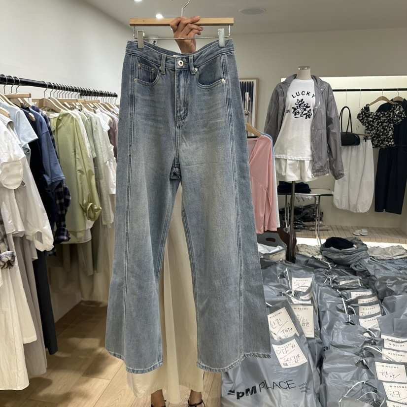 WINSOME韓國㊣直郵東大門代購女裝新品推薦人氣熱賣休閑牛仔褲WINSOME牛仔褲