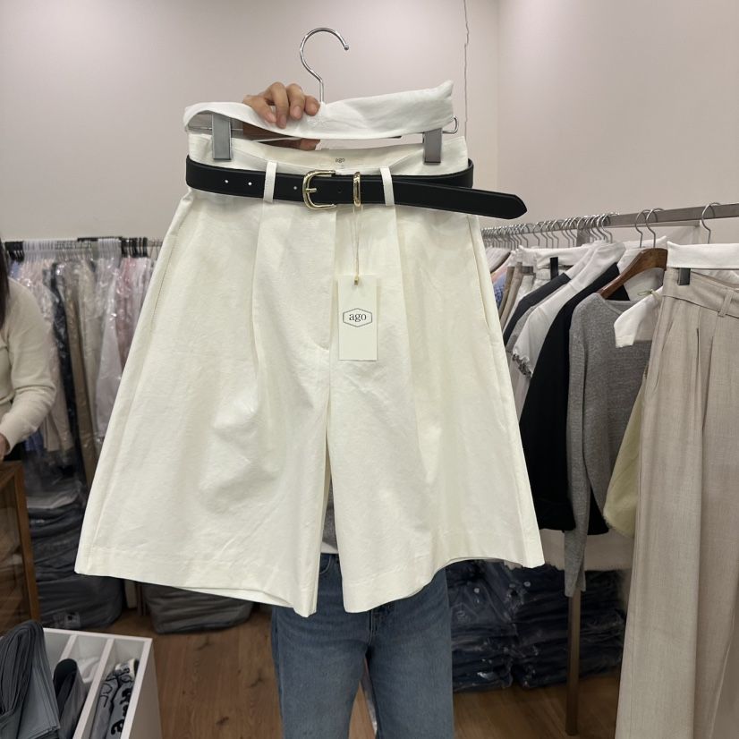 AGO直郵韓國代購㊣女裝新品時尚休閑推薦25春夏短褲不含腰帶AGO短褲
