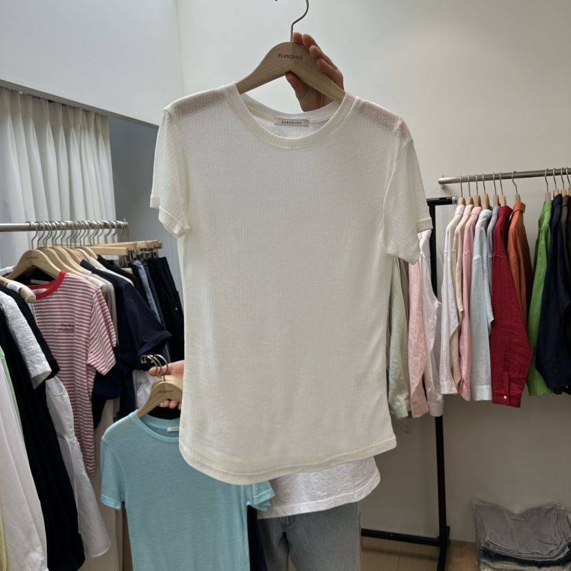 BLENDING-p韓國直郵㊣女裝新品推薦熱賣休閑25春夏時尚T恤BLENDINGT恤