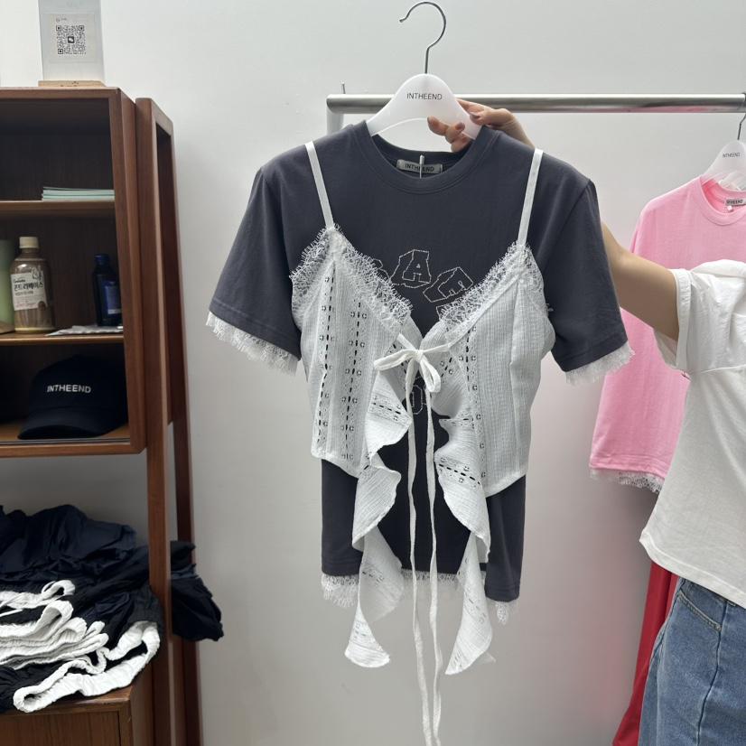 INTHEEND韓國直郵㊣東大門實拍女裝新品休閑吊帶背心不含內搭INTHEEND吊帶/背心