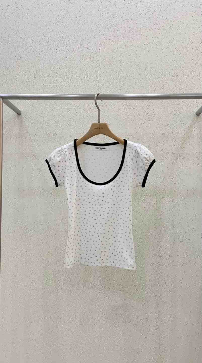 LIGHT AND SALT韓國直郵㊣東大門實拍女裝新品25春夏推薦T恤LIGHT AND SALTT恤