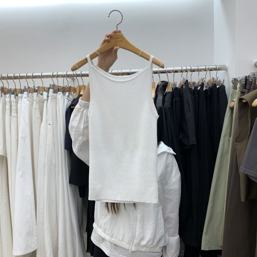 DRESS ROOM韓國㊣直郵東大門代購女裝新品25春夏休閑吊帶背心DRESS ROOM吊帶/背心