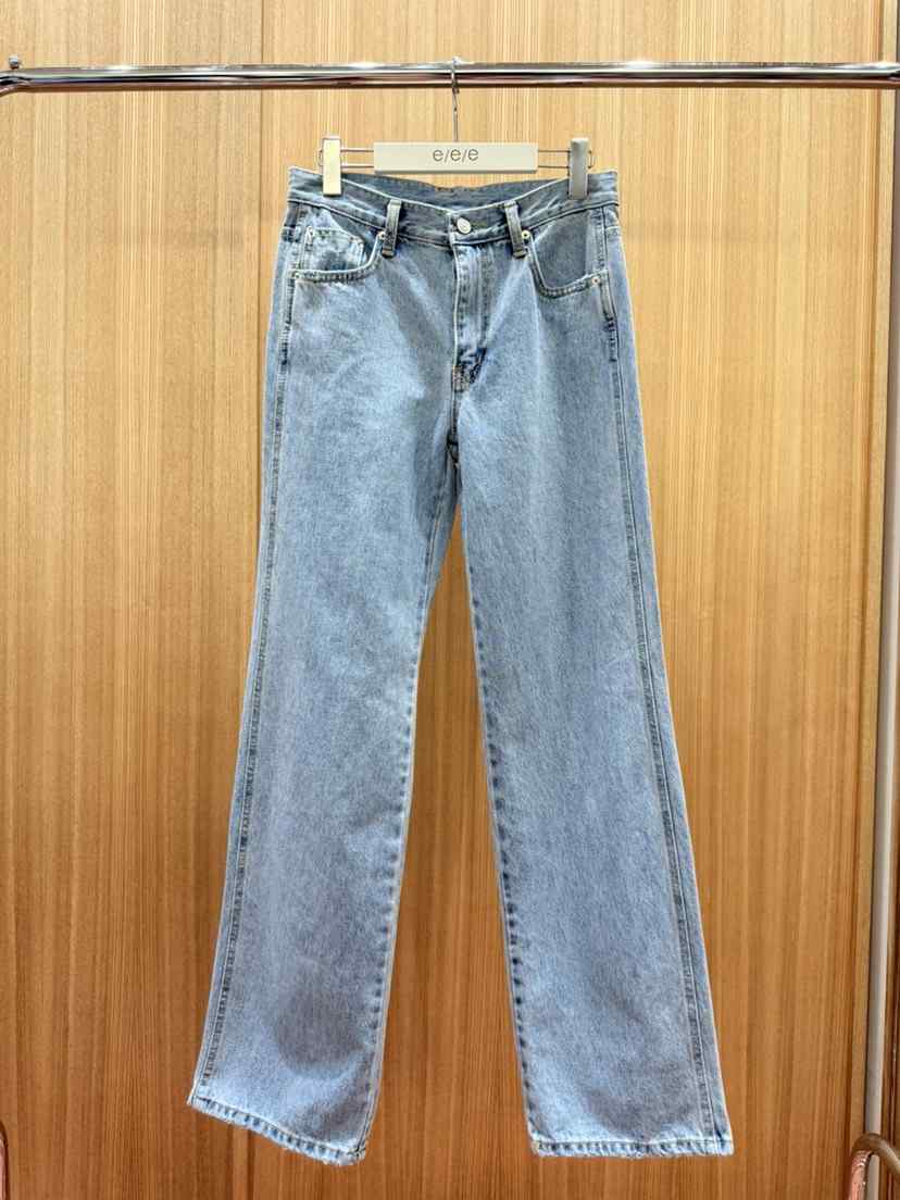 E/E/E韓國㊣直郵東大門代購女裝新品25春夏休閑時尚牛仔褲E/E/E牛仔褲
