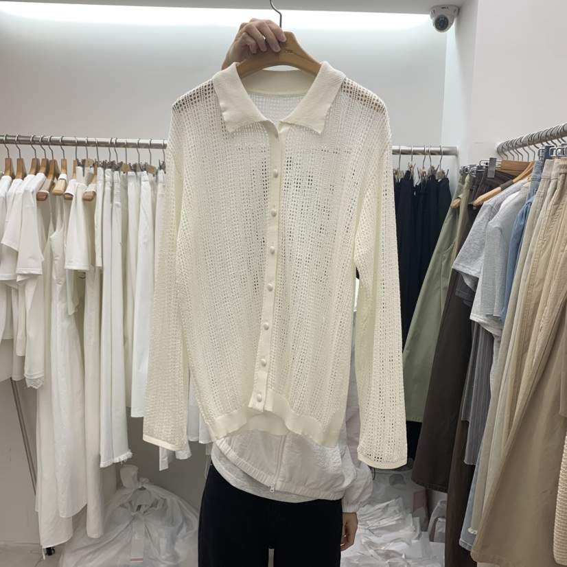 DRESS ROOM直郵韓國代購㊣女裝新品人氣熱賣休閑針織衫開衫DRESS ROOM針織衫