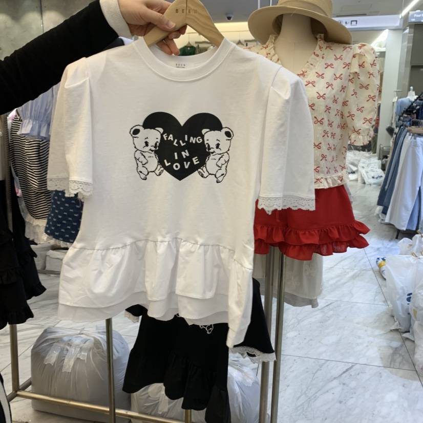 BEEN-A韓國直郵㊣女裝新品25春夏人氣時尚休閑熱賣推薦T恤BEEN-AT恤