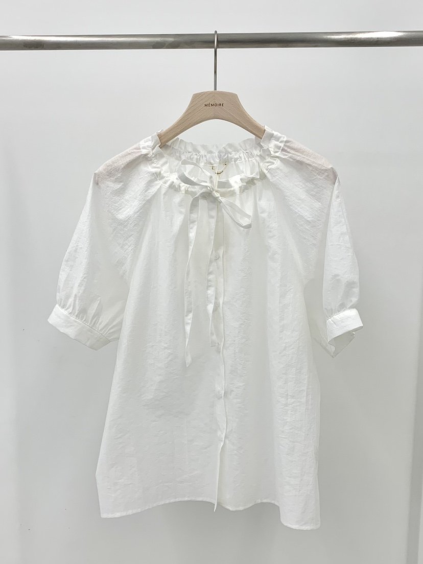 MEMOIRE韓國直郵㊣東大門實拍女裝新品時尚熱賣25春夏襯衫蕾絲衫MEMOIRE襯衫/蕾絲衫