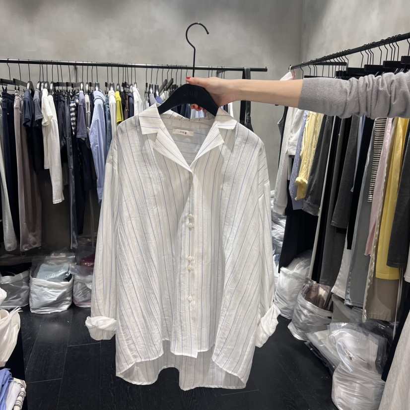 TUG韓國直郵㊣東大門實拍女裝新品休閑推薦25春夏襯衫蕾絲衫TUG襯衫/蕾絲衫