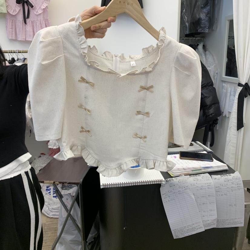BEEN-A直郵韓國代購㊣女裝新品熱賣推薦時尚人氣襯衫蕾絲衫BEEN-A襯衫/蕾絲衫