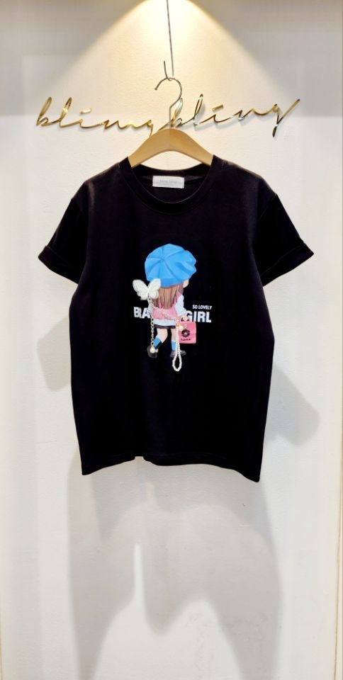 BLING BLING-S韓國直郵㊣東大門實拍女裝新品休閑時尚T恤BLING BLING-ST恤