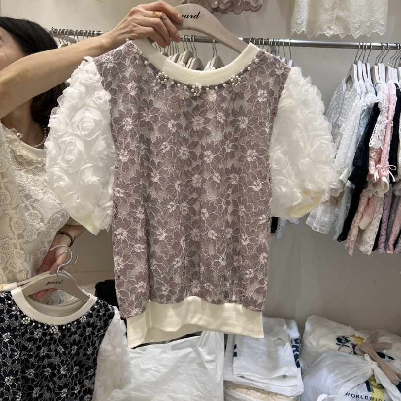 YARD韓國㊣直郵東大門代購女裝新品時尚推薦25春夏襯衫蕾絲衫YARD襯衫/蕾絲衫