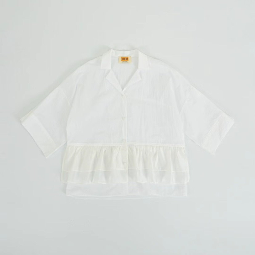 RUMBA韓國㊣直郵東大門代購女裝新品人氣25春夏推薦襯衫蕾絲衫RUMBA襯衫/蕾絲衫