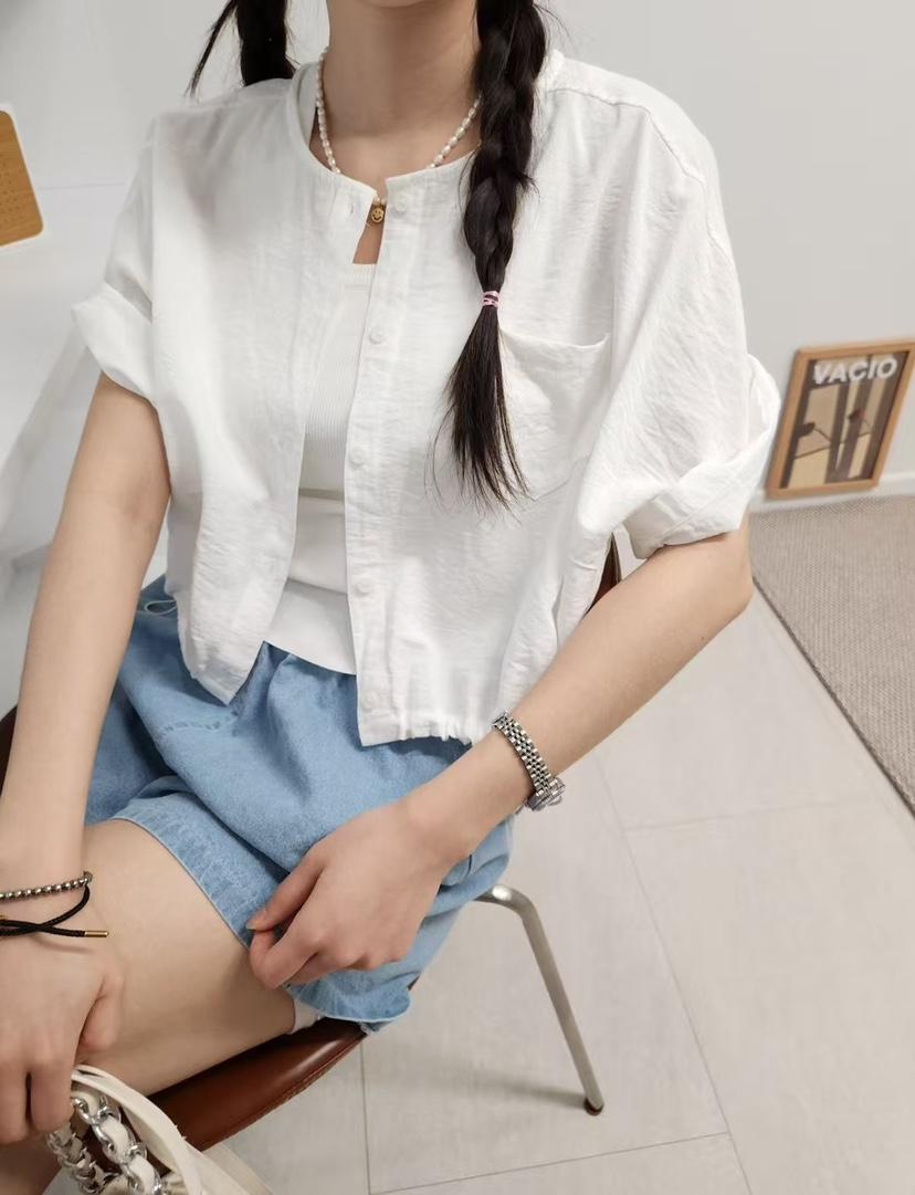 FIL FIL韓國㊣直郵東大門代購女裝新款人氣休閑襯衫蕾絲衫FIL FIL襯衫/蕾絲衫