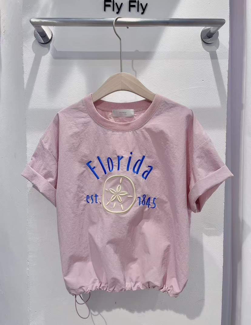 FIL FIL韓國直郵㊣東大門實拍女裝新品熱賣時尚人氣T恤刺繡FIL FILT恤