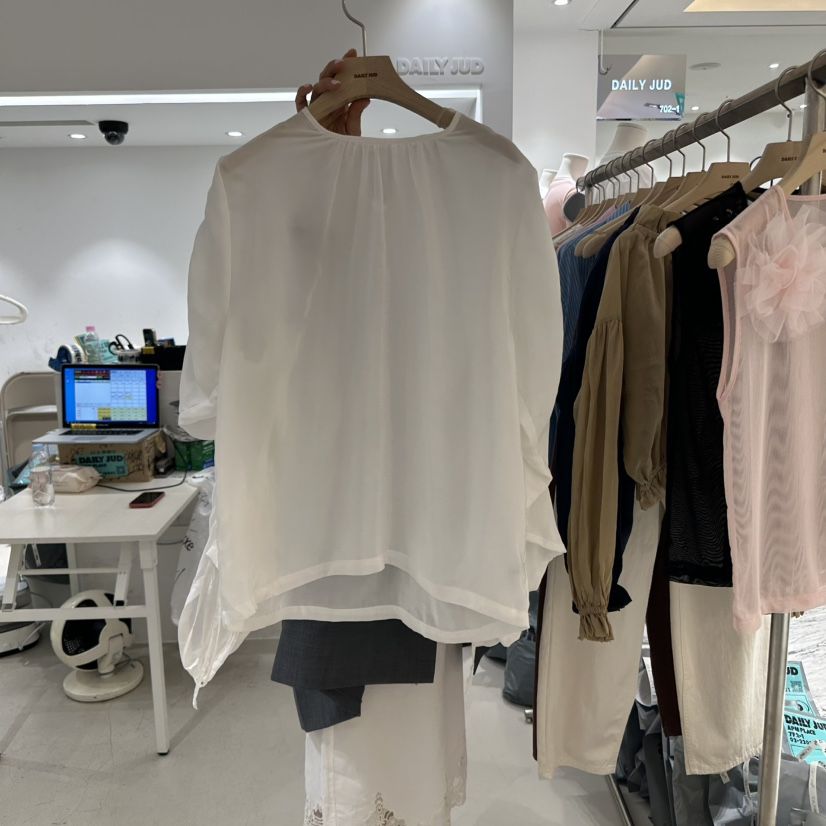 DAILYJUD韓國㊣直郵東大門代購女裝新品休閑人氣襯衫蕾絲衫DAILY JUD襯衫/蕾絲衫