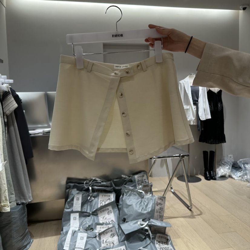 FAVOR-P韓國㊣直郵東大門代購女裝新品人氣休閑熱賣25春夏短裙FAVOR短裙