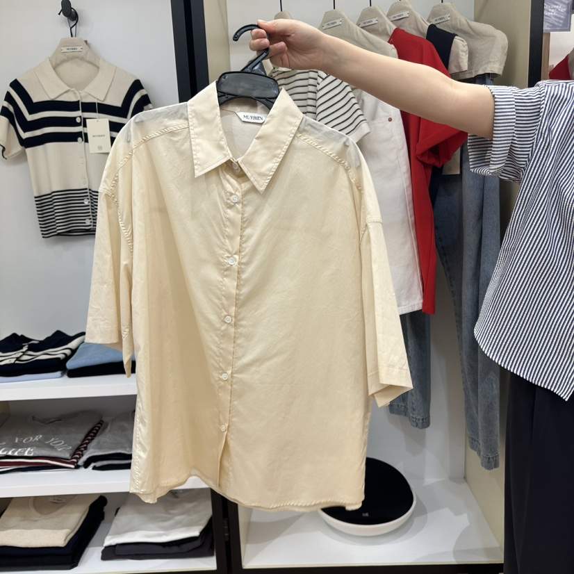 MUYBIEN直郵韓國代購㊣女裝新品人氣25春夏推薦熱賣襯衫蕾絲衫MUYBIEN襯衫/蕾絲衫