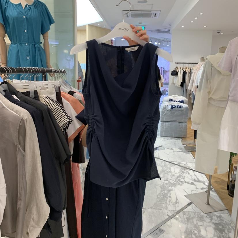 ALMOND韓國㊣直郵東大門代購女裝新品25春夏休閑時尚吊帶背心ALMOND吊帶/背心