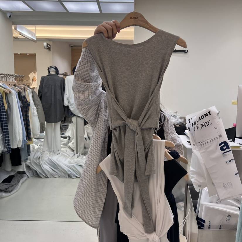 FLAUNT韓國直郵㊣女裝新品推薦25春夏時尚休閑熱賣吊帶背心FLAUNT吊帶/背心