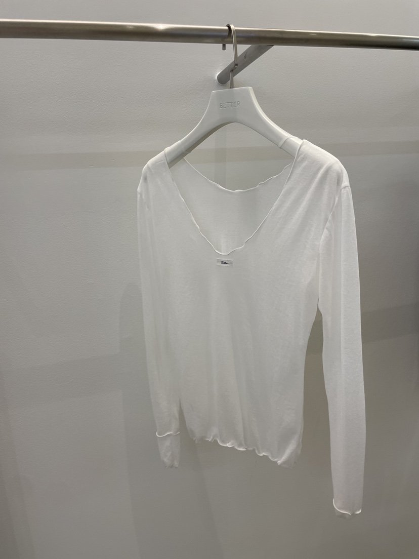 BETTER直郵韓國代購㊣女裝新品25春夏熱賣時尚休閑長袖T恤透明BETTER長袖T恤