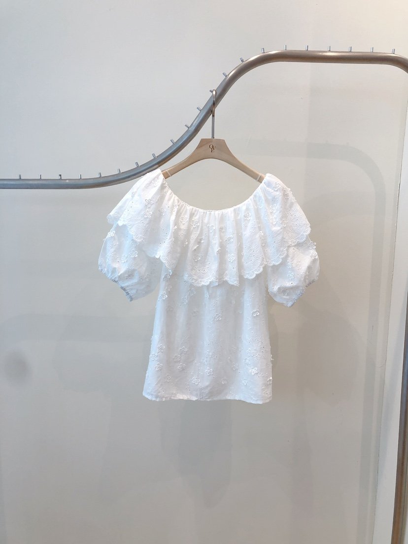 OVE韓國直郵㊣東大門實拍女裝新款25春夏時尚休閑襯衫蕾絲衫OVE襯衫/蕾絲衫