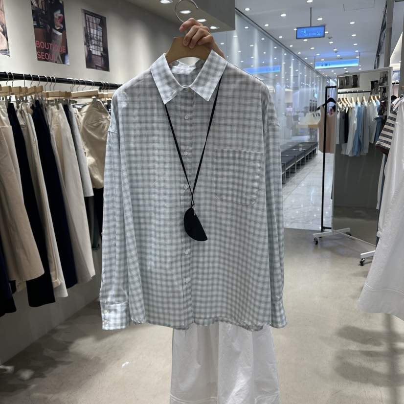 BOUTIQUE SEOUL-P韓國直郵㊣女裝新品時尚熱賣襯衫蕾絲衫But ton/BOUTIQUE SEOUL襯衫/蕾絲衫