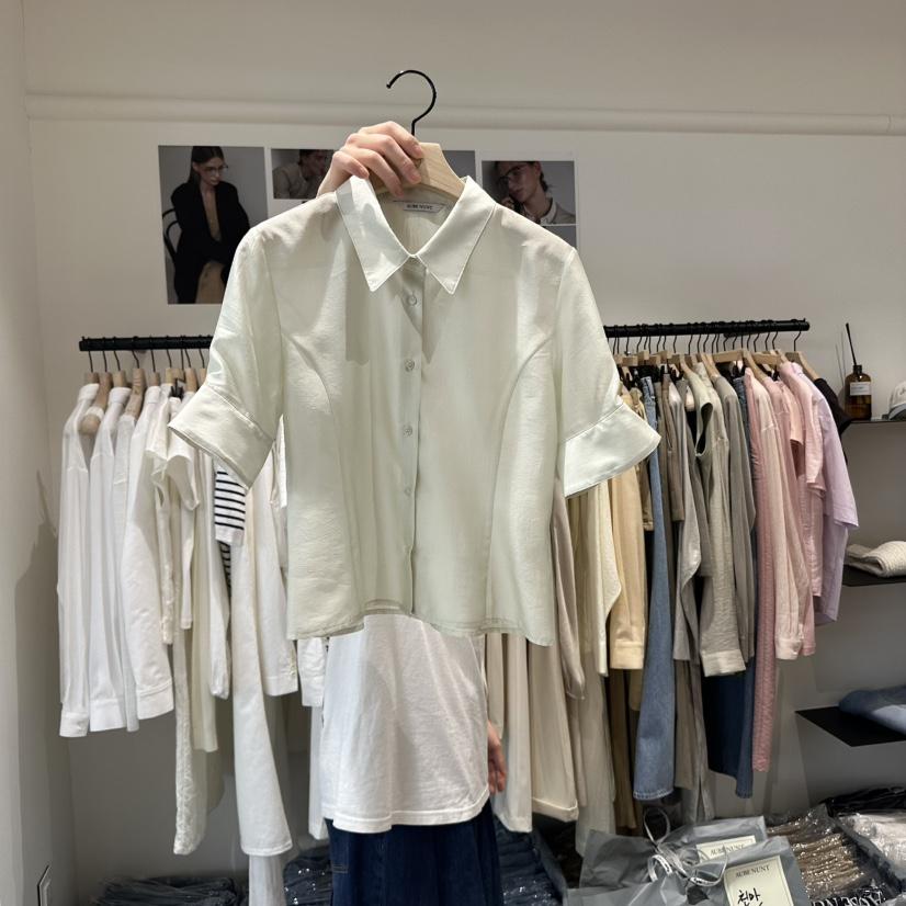 aube nunt直郵韓國代購㊣女裝新品人氣推薦熱賣襯衫蕾絲衫aube nunt襯衫/蕾絲衫