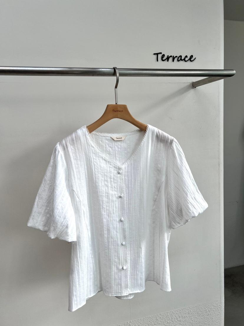 TERRACE韓國㊣直郵東大門代購女裝新品推薦熱賣25春夏襯衫蕾絲衫TERRACE襯衫/蕾絲衫