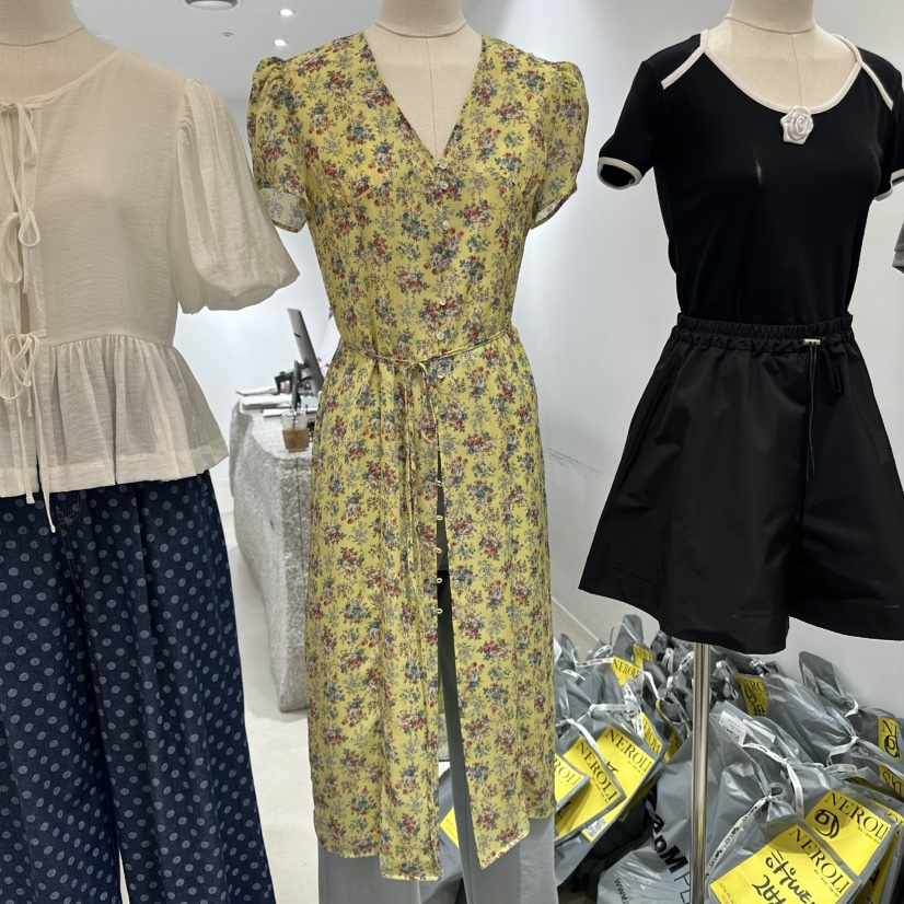 NEROLI 36韓國直郵㊣東大門實拍女裝新品熱賣連衣裙含腰繩NEROLI 36連衣裙