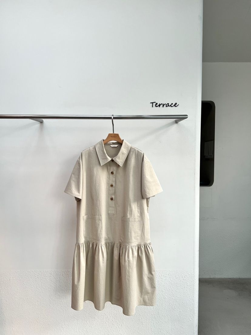 TERRACE直郵韓國代購㊣女裝新品熱賣人氣時尚推薦連衣裙口袋TERRACE連衣裙