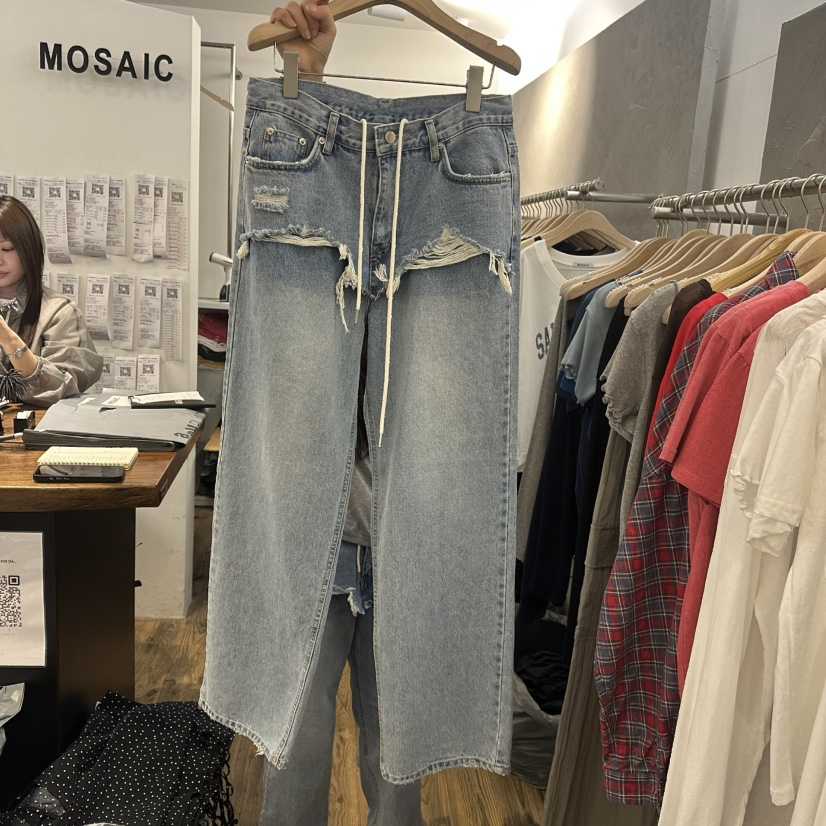 MOSAIC韓國直郵㊣東大門實拍女裝新品25春夏熱賣推薦牛仔褲MOSAIC牛仔褲