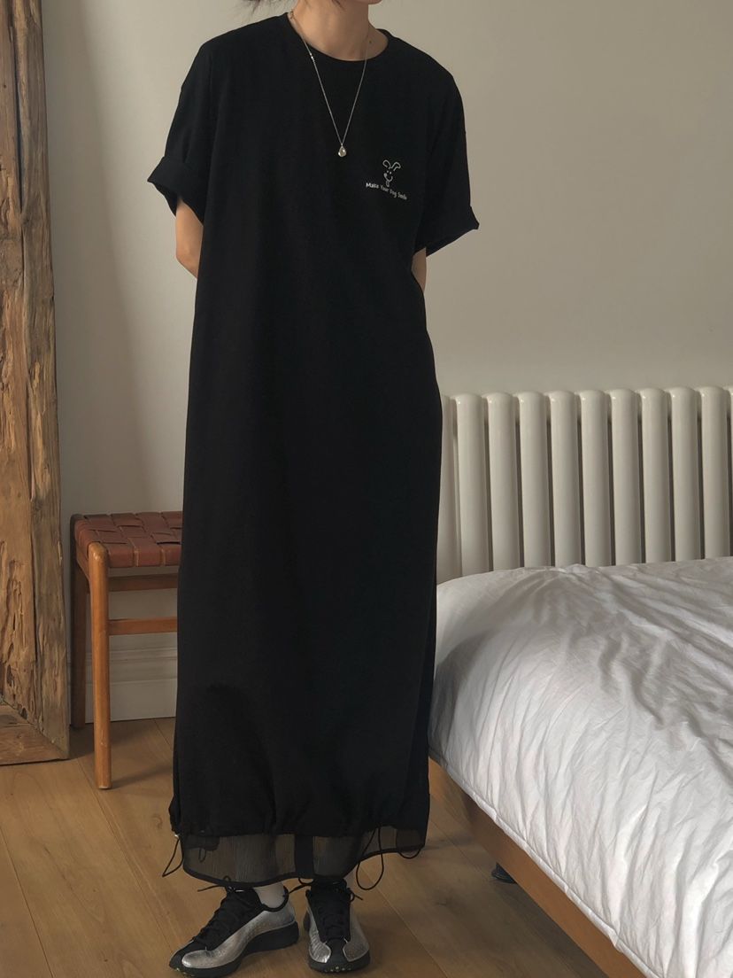 ONDO-P韓國直郵㊣女裝新款推薦25春夏時尚人氣休閑連衣裙長款ONDO-P連衣裙
