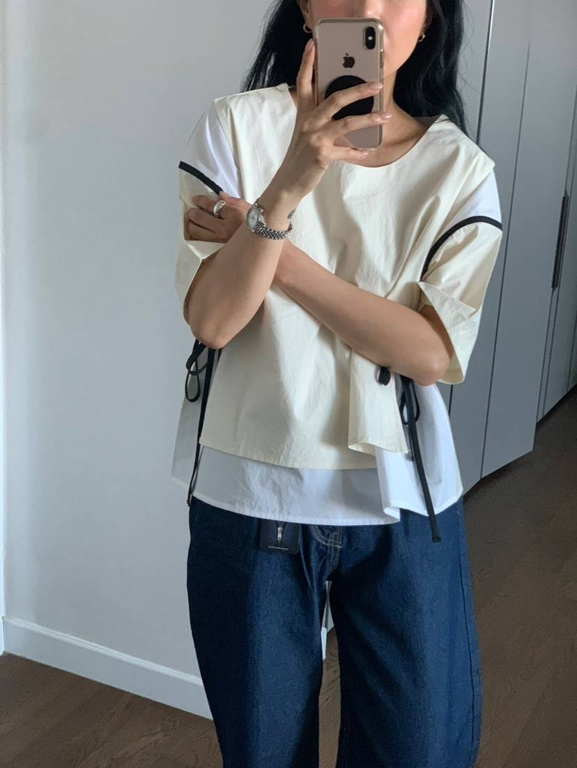 LA_TERRE韓國㊣直郵東大門代購女裝新款時尚25春夏襯衫蕾絲衫LA_TERRE襯衫/蕾絲衫
