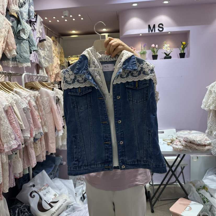 MS韓國直郵㊣女裝新品人氣休閑推薦熱賣25春夏時尚馬甲連帽MS馬甲