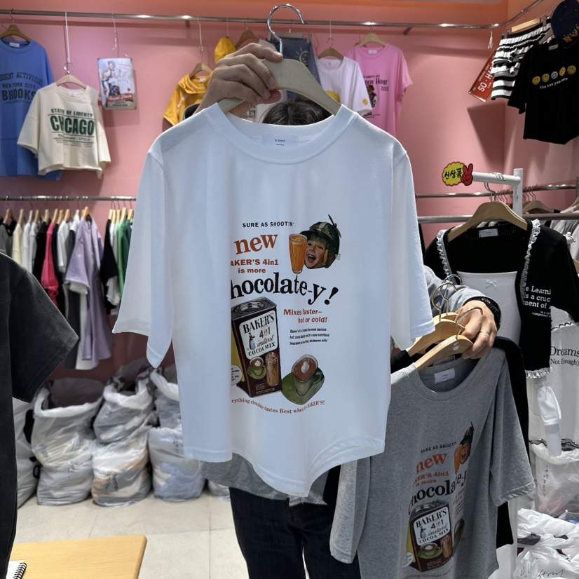K STORY直郵韓國代購㊣女裝新品25春夏時尚熱賣人氣推薦T恤K STORYT恤