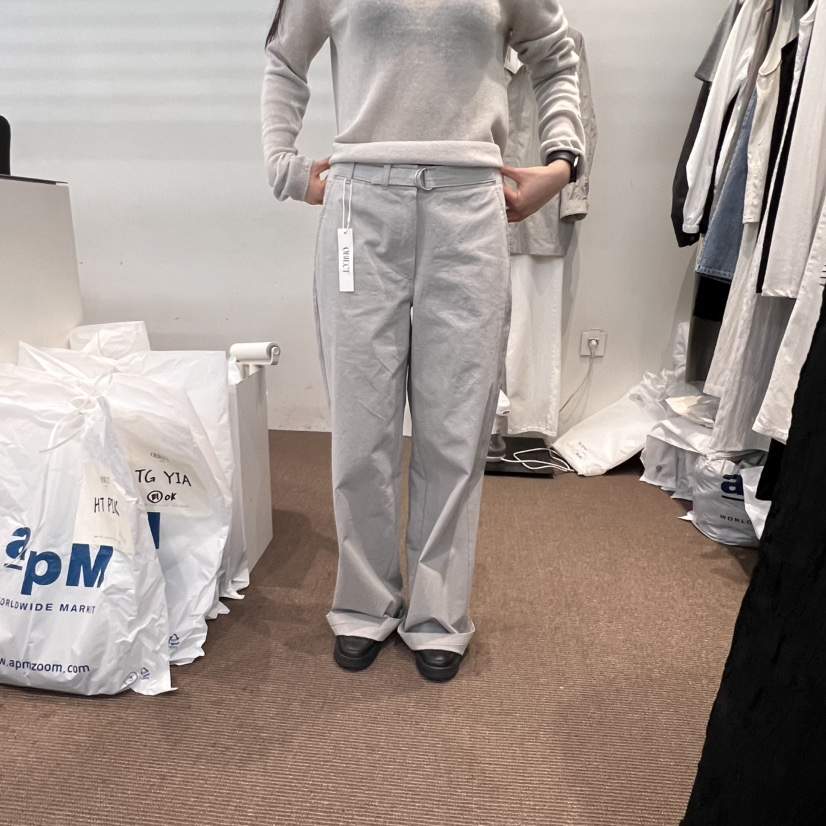 OBJECT韓國直郵㊣東大門實拍女裝新款熱賣25春夏人氣休閑褲OBJECT休閑褲
